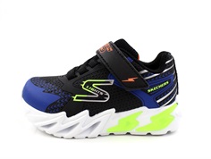 Skechers black/blue glow sneaker with blink